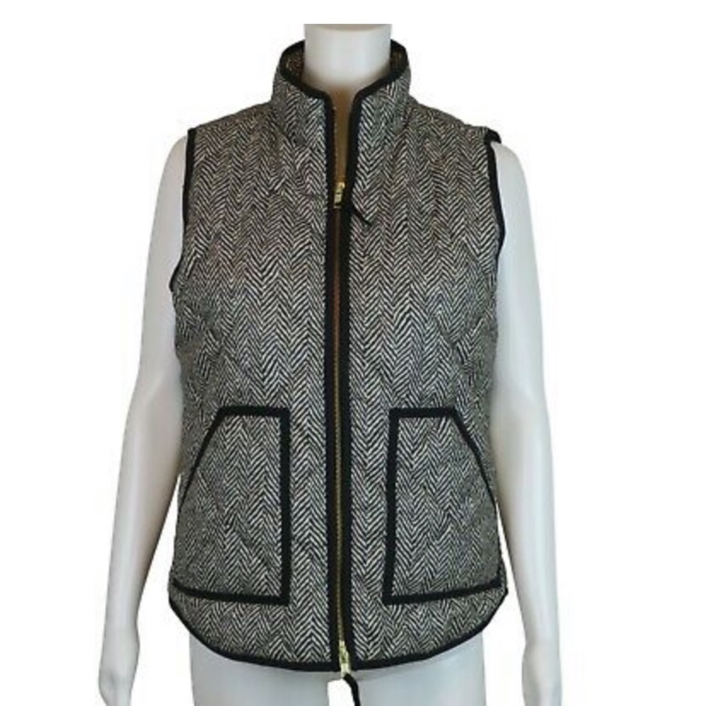 J. Crew Herringbone Quilted Puffer Vest